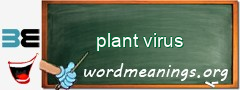 WordMeaning blackboard for plant virus